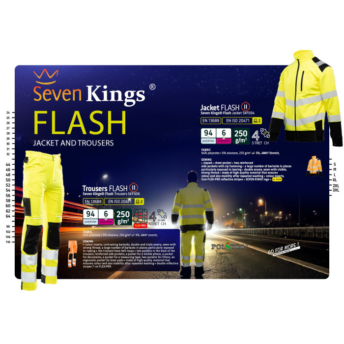 BLUZA OSTRZEGAWCZA SEVEN KINGS FLASH ŻÓŁTA SKF004 POLSTAR
