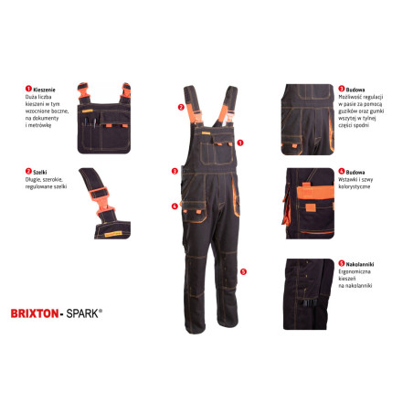 SPODNIE ROBOCZE OGRODNIZCKI BRIXTON SPARK 100% BAWEŁNA POLSTAR