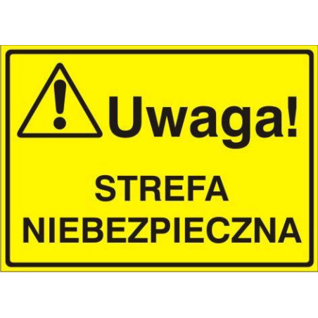 TABLICZKA BUDOWANA UWAGA STREFA NIEBEZPIECZNA 319 XO-06