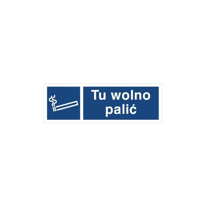 TABLICZKA TU WOLNO PALIĆ 831 B-04 100X300MM