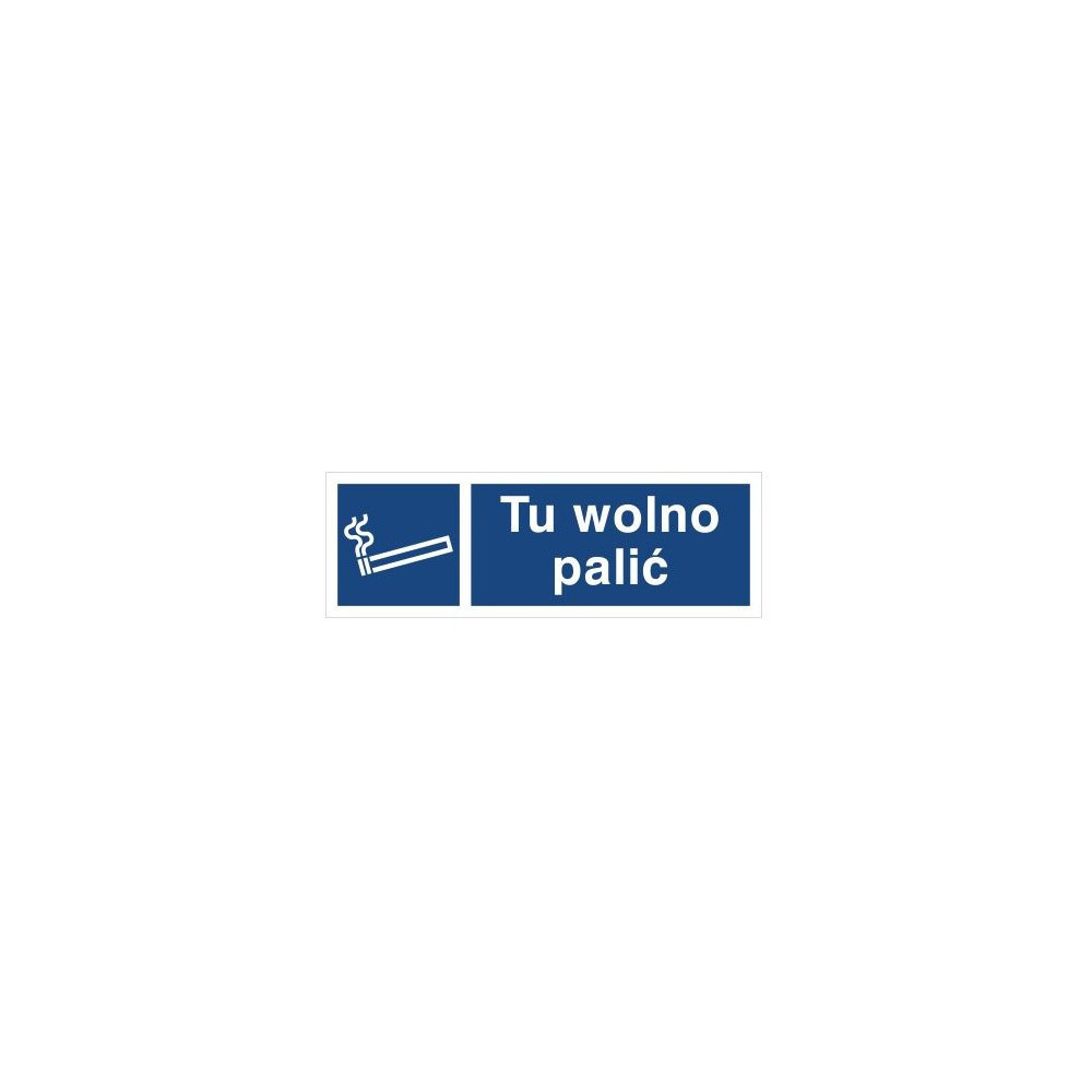 TABLICZKA TU WOLNO PALIĆ 831 B-04 100X300MM