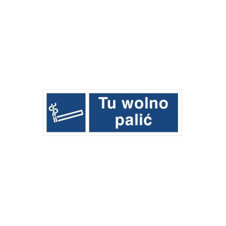 TABLICZKA TU WOLNO PALIĆ 831 B-04 100X300MM
