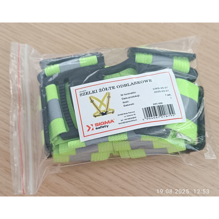 SZELKI ODBLASKOWE FLUO ZIELONE SIGMA SAFETY