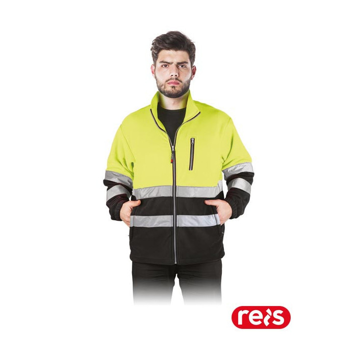 BLUZA POLARAOWA ROBOCZA  POLSTRIP REIS ŻÓŁTO CZARNA RAWPOL