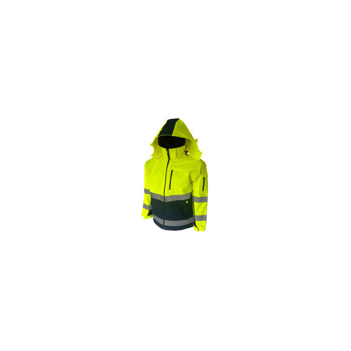 KURTKA SOFTSHELL SNOW HAWK ŻÓŁTO GRANATOWY SILBET/CONSORTE