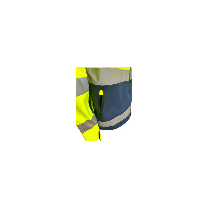 KURTKA SOFTSHELL SNOW HAWK ŻÓŁTO GRANATOWY SILBET/CONSORTE