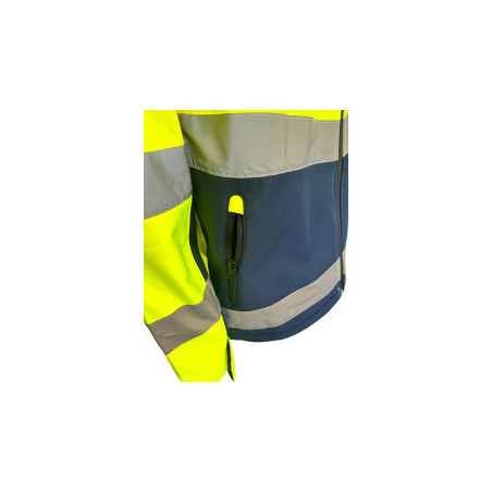 KURTKA SOFTSHELL SNOW HAWK ŻÓŁTO GRANATOWY SILBET/CONSORTE