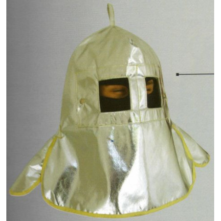 Heat resistant hood with two glasses